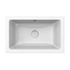 GSI Kube X obdélníkové umyvadlo zápustné 60 x 37 cm bez otvoru pro baterii s přepadem keramické bílá ExtraGlaze 895311