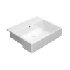 GSI Kube X obdélníkové umyvadlo polozápustné 55 x 47 cm bez otvoru pro baterii s přepadem keramické bílá ExtraGlaze 9434011