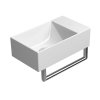 GSI Kube X umývátko 40 x 23 cm bez otvoru pro baterii bez přepadu keramické bílá mat 9484009