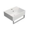 GSI Kube X obdélníkové umyvadlo na desku 45 x 35 cm s otvorem pro baterii s přepadem keramické bílá mat 9485109