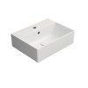 GSI Kube X obdélníkové umyvadlo na desku 45 x 35 cm s otvorem pro baterii s přepadem keramické bílá mat 9485109