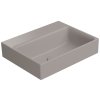GSI Nubes umyvadlo 40 x 32 cm broušená spodní hrana bez otvoru pro bateriii bez přepadu keramické tortora mat šedá 96849005