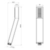 Sapho ruční sprcha jedna funkce 210 mm ABS chrom 1204-33