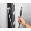 Polysan SPIRIT ROUND termostatický sprchový panel nástěnný 250 x1550 mm černá 71251