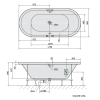 Polysan VIVA O hydromasážní vana 175 x 80 x 47 cm Attraction Hydro-Air akrylát chrom bílá 79119.4010