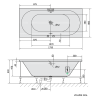 Polysan VIVA B hydromasážní vana 175 x 80 x 47 cm Highline Hydro-Air akrylát chrom bílá 88119.6010