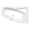 Polysan EVIA R hydromasážní vana asymetrická 170 x 100 x 47 cm pravá Highline Hydro-Air akrylát chrom bílá 22611.6010