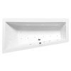 Polysan ANDRA L hydromasážní vana asymetrická 180 x 90 x 45 cm levá Highline Hydro-Air akryalát chrom bílá 72872.6010