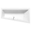 Polysan ANDRA R hydromasážní vana asymetrická 180 x 90 x 45 cm pravá Active Hydro akrylát chrom bílá 78771.1010