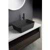 Polysan Banera Square umyvadlo na desku 50 x 36 cm bez otvoru pro baterii bez přepadu litý mramor antracit mat 14596.51