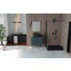 Polysan Banera Square umyvadlo na desku 50 x 36 cm bez otvoru pro baterii bez přepadu litý mramor antracit mat 14596.51