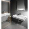 Aqualine Parla obdélníkové umyvadlo 80 x 38 cm s otvorem pro baterii s přepadem keramické bílá 9980