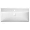 Aqualine Parla obdélníkové umyvadlo 80 x 38 cm s otvorem pro baterii s přepadem keramické bílá 9980