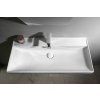 Aqualine Parla obdélníkové umyvadlo 80 x 38 cm s otvorem pro baterii s přepadem keramické bílá 9980