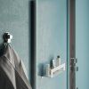 Gedy Cleo koupelnová polička s držákem ručníků 30 cm nerez bílá mat 2019023