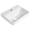Bruckner Vibrant keramické umývátko 36 x 30 cm s otvorem pro baterii bez přepadu bílá 201.099.0